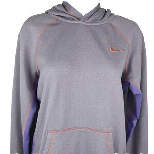 Nike Hoodie Women's Size Medium Purple Long Sleeve Therma-Fit Pullover Swoosh